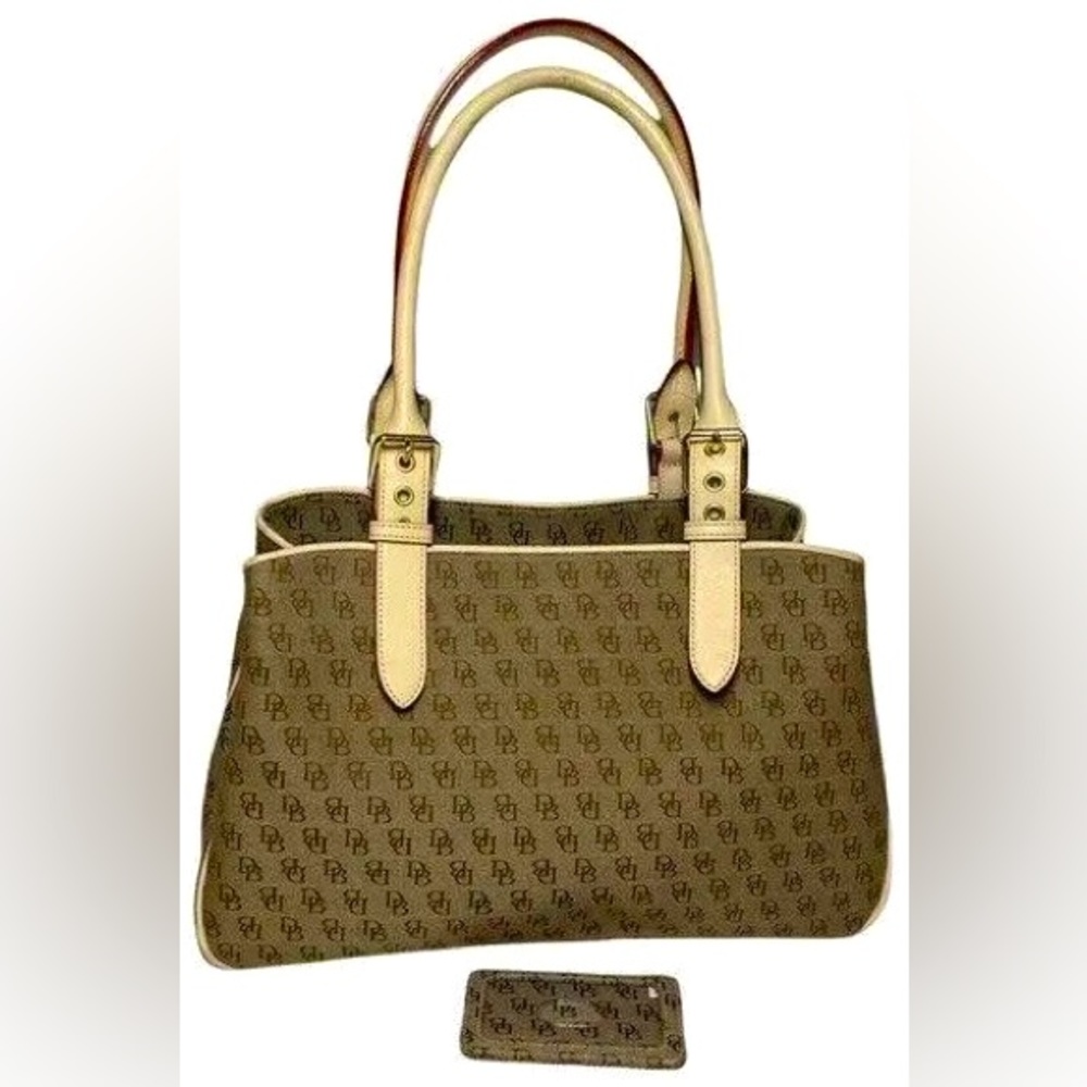 Dooney & Bourke Tan and Brown Tote Bag